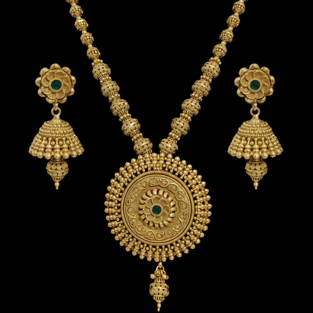 Buy India Pendant Matar Mala Antique Necklace India Jewelry Set Online in India - Etsy